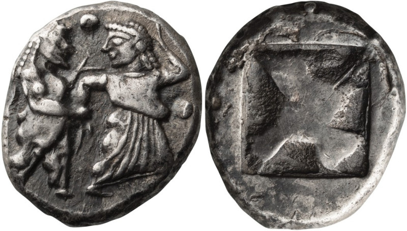 Emathian District, Lete. Stater; Emathian District, Lete; 525-480 BC, Stater, 10...