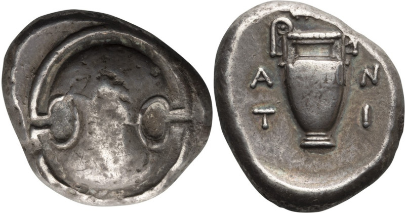 Boeotia, Thebes. Stater; Boeotia, Thebes; 390-382 BC, Stater, 12.24g. BCD-476. O...