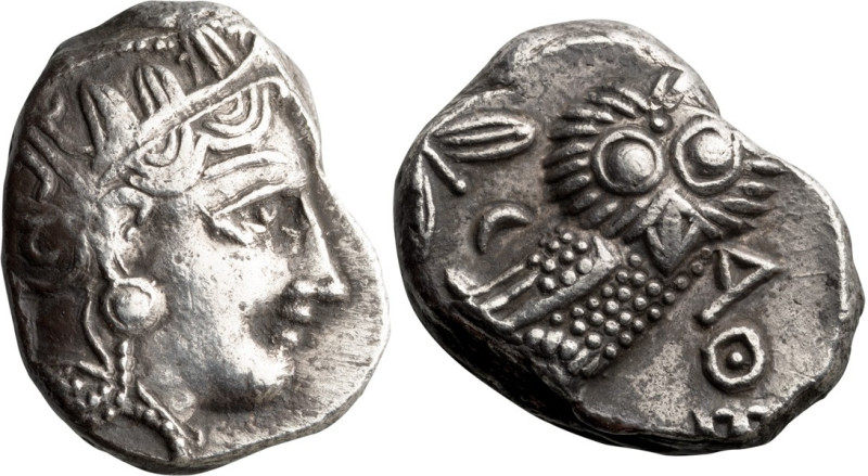 Attica, Athens. Tetradrachm; Attica, Athens; 393-355 BC, Tetradrachm, 17.19g. Kr...