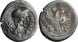 Julius Caesar. Denarius; Julius Caesar; Rome, 44 BC, Denarius, 3.29g. Cr-480/5b, Syd-1071. Obv: CAESAR IMP, Laureate head of Caesar right, star behind...