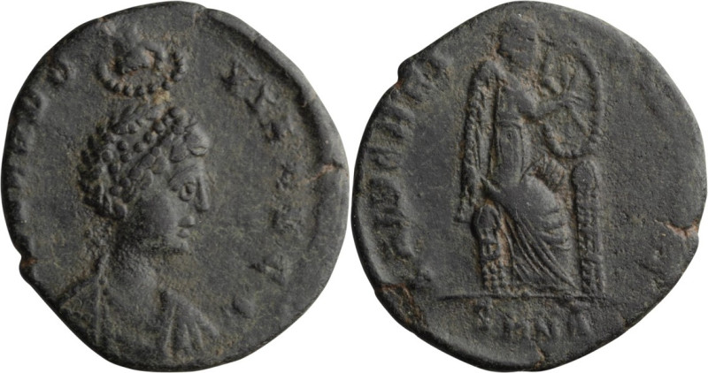 Eudoxia. AE 3; Eudoxia; Nicomedia, 401-3 AD, AE 3, 2.27g. RIC-101 (S). Obv: [AEL...