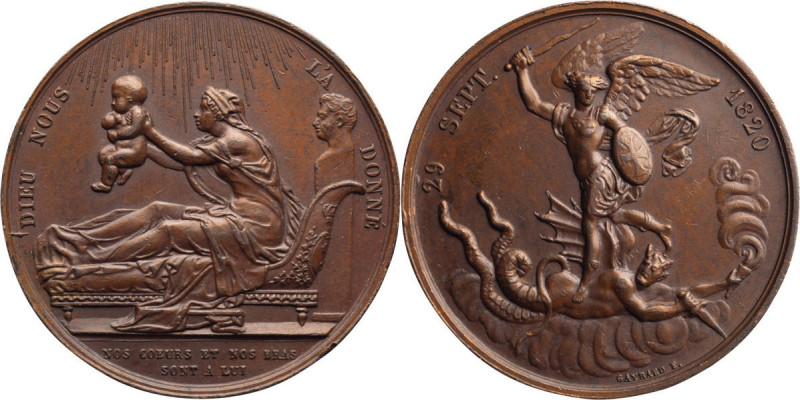 France, Henri d'Artois, 1820, Medal, EF/AU; France, Henri d'Artois, 1820 Medal, ...