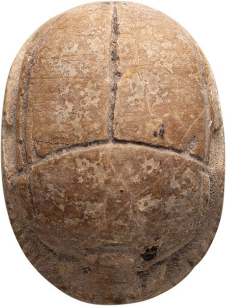 Egyptian Steatite Scarab; Egyptian Steatite Scarab, New Kingdom, 1550-1070 BC. W...