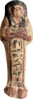 Egyptian Polychrome Terracotta Ushabti; Egyptian Polychrome Terracotta Ushabti, New Kingdom, late 19th Dynasty, ca. 1295-1186 BC. Terracotta ushabti o...