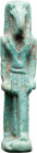 Egyptian Faience Thoth Amulet; Egyptian Faience Thoth Amulet, Late Period, ca. 664-332 BC. The god of knowledge and writing is here depicted as an ibi...