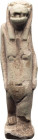 Egyptian Faience Tawaret Amulet; Egyptian Faience Tawaret Amulet, Late Period, ca. 664-332 BC. The goddess Tawaret safeguarded women and children duri...