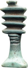 Egyptian Djed Pillar Amulet; Egyptian Djed Pillar Amulet, Late Period, ca. 664-532 BC. The djed-pillar amulet was probably used as a funerary amulet t...