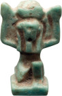 Egyptian Shu Amulet; Egyptian Shu Amulet, Late Period, ca. 664-332 BC. Amulet of the god Shu, kneeling, sun disk above his head. Shu was the god of ai...