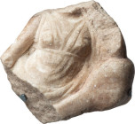 Roman Marble Fragment; Roman Marble Fragment, Hellenistic to Roman, ca. 300 BC-100 AD. Neck to waist depiction of a female figure on a plaque-like car...