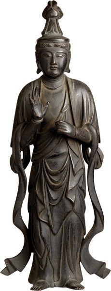 Japanese Meiji Bronze Statue of Kannon; Japanese Meiji Bronze Statue of Kannon, ...