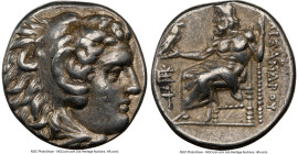 MACEDONIAN KINGDOM. Alexander III the Great (336-323 BC). AR drachm (16mm, 12h). NGC XF. Posthumous issue, Sardes, ca. 323-319 BC. Head of Heracles ri...
