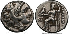MACEDONIAN KINGDOM. Alexander III the Great (336-323 BC). AR drachm (26mm, 11h). NGC Choice VF. Posthumous issue, Colophon, ca. 310-301 BC. Head of He...