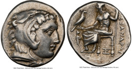 MACEDONIAN KINGDOM. Alexander III the Great (336-323 BC). AR drachm (16mm, 7h). NGC Choice VF. Lifetime issue, Abydus(?), ca. 328-323 BC. Head of Hera...