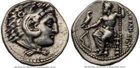 MACEDONIAN KINGDOM. Alexander III the Great (336-323 BC). AR drachm (16mm, 12h). NGC Choice VF. Lifetime issue, Salamis, ca. 332-323 BC. Head of Herac...