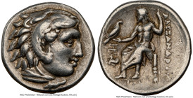 MACEDONIAN KINGDOM. Alexander III the Great (336-323 BC). AR drachm (17mm, 4h). NGC Choice VF. Lifetime issue, Abydus(?), ca. 328-323 BC. Head of Hera...
