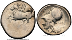ACARNANIA. Argos Amphilocicum. Ca. 350-270 BC. AR stater (22mm, 8h). NGC VG. Pegasus, with pointed wings, flying left; A below / AMΦIΛ, head of Athena...