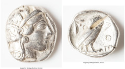 ATTICA. Athens. Ca. 440-404 BC. AR tetradrachm (25mm, 16.96 gm, 8h). XF, test cut. Mid-mass coinage issue. Head of Athena right, wearing earring, neck...