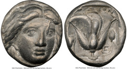 CARIAN ISLANDS. Rhodes. Ca. 316-305 BC. AR tetradrachm (23mm, 15.16 gm, 1h). NGC Choice VF 4/5 - 4/5. Rhodian standard. Head of Helios facing, turned ...