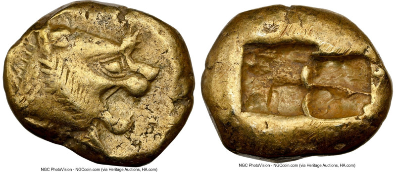 LYDIAN KINGDOM. Alyattes or Walwet (ca. 610-546 BC). EL third-stater or trite (1...