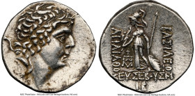 CAPPADOCIAN KINGDOM. Ariarathes IX Eusebes Philopater (ca. 101-85 BC). AR drachm (17mm, 1h). NGC XF, brushed. Eusebeia under Mount Argaeus, dated Year...