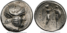 SELEUCID KINGDOM. Seleucus I Nicator (312-281 BC). AR tetradrachm (26mm, 17.11 gm, 1h). NGC Choice VF 5/5 - 2/5, graffito. Susa, ca. 305/4-295 BC. Hea...