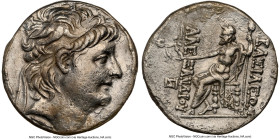 SELEUCID KINGDOM. Alexander II Zabinas (128-122 BC). AR tetradrachm (29mm, 16.04 gm, 1h). NGC XF 5/5 - 2/5, brushed, edge chips. Antioch on the Oronte...