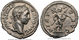 Severus Alexander (AD 222-235). AR denarius (20mm, 11h). NGC Choice XF, light marks. Rome, AD 228-231. IMP SEV ALE-XAND AVG, laureate head of Severus ...