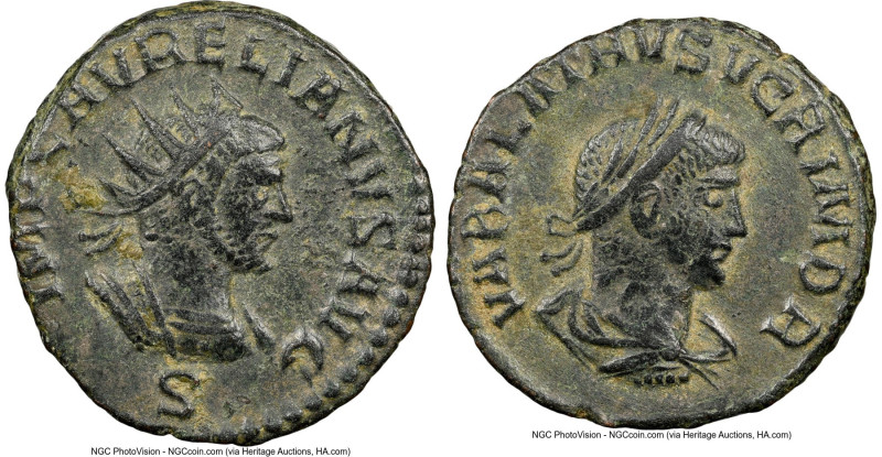 PALMYRAN KINGDOM. Vabalathus (AD 267-272) with Aurelian. BI antoninianus (20mm, ...