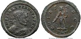 Diocletian (AD 284-305). BI follis or nummus (27mm, 7h). NGC XF. London, abdication issue, AD 307. D N DIOCLETIANO P F S AVG, laureate bust of Dioclet...
