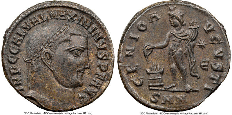 Maximinus II (AD 310-313). BI follis or reduced nummus (20mm, 1h). NGC Choice AU...