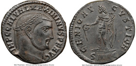 Maximinus II (AD 310-313). BI follis or reduced nummus (21mm, 12h). NGC Choice AU. Nicomedia, 5th officina, ca. later AD 312. IMP C GAL VAL MAXIMINVS ...