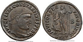 Constantine I the Great (AD 307-337). BI follis or reduced nummus (22mm, 7h). NGC Choice AU. Heraclea, AD 313-314, 2nd officina. IMP C FL VAL CONSTANT...