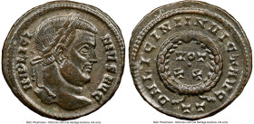 Licinius I (AD 308-324). AE3 or BI nummus (19mm, 12h). NGC XF. Ticinum, 3rd officina, AD 320-321. IMP LICI-NIVS AVG, laureate head of Licinius I right...