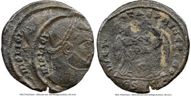 Licinius I (AD 308-324). AE3 or BI nummus (19mm, 1h). NGC VF, double-struck. Siscia, 5th officina, AD 319. IMP LICI-NIVS AVG, laureate head of Liciniu...