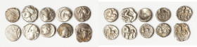 ANCIENT LOTS. Celtic. Gaul. Ca. mid 1st century BC. Lot of ten (10) AR quinarii. VG-Choice Fine. Includes: Ten AR quinarii, various tribes and types. ...