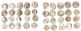 ANCIENT LOTS. Celtic. Gaul. Ca. mid 1st century BC. Lot of twenty (20) AR quinarii. VG-VF. Includes: Twenty AR quinarii, various tribes and types. SOL...