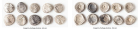 ANCIENT LOTS. Greek. Caria. Halicarnassus. Ca. 510-480 BC. Lot of ten (10) AR hectes. VG-Choice Fine. Includes: Ten AR hectes, head of ketos right or ...