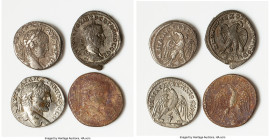 ANCIENT LOTS. Roman Provincial. Lot of four (4) BI tetradrachms. VG-Choice Fine. Includes: Four Roman Provincial BI tetradrachms, various emperors and...
