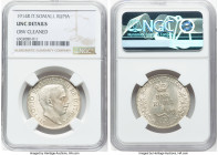 Italian Colony. Vittorio Emanuele III Rupia 1914-R UNC Details (Obverse Cleaned) NGC, Rome mint, KM6. HID09801242017 © 2024 Heritage Auctions | All Ri...