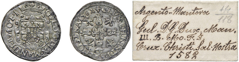 Casale. Guglielmo Gonzaga (1566-1587). Bianco 1582 AG gr. 3,25. CNI 71/75. MIR 2...