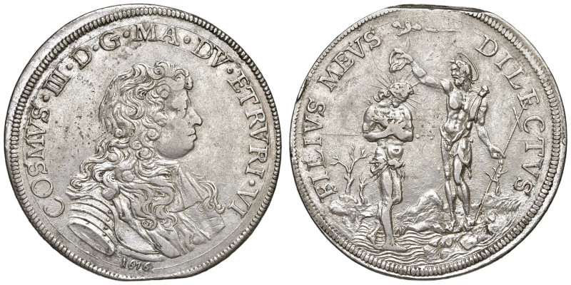 Firenze. Cosimo III de’ Medici (1670-1723). Piastra 1676 AG gr. 31,14. Galeotti ...