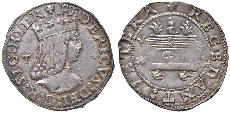 Napoli. Federico III d’Aragona (1496-1501). Carlino (sigla T; Gian Carlo Tramont...