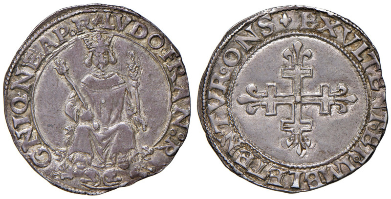 Napoli. Luigi XII re di Francia (1501-1503). Carlino AG gr. 3,65. P.R. 3. MIR 11...