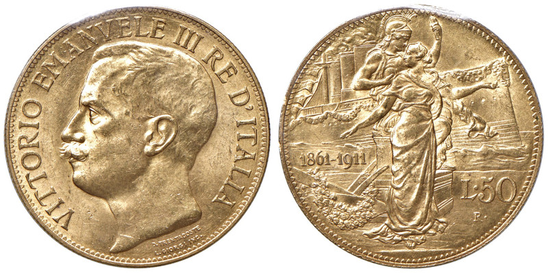 Savoia. Vittorio Emanuele III re d’Italia (1900-1946). Da 50 lire 1911 AV. Cinqu...