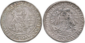 Austria. Ferdinando I d’Asburgo (1521-1564) imperatore del S.R.I. dal 1556. Guldentaler da 60 kreuzer (Hall) AG gr. 24,59. Davenport 33. Ex asta NAC 1...