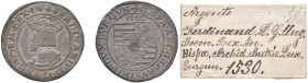 Austria. Ferdinando I d’Asburgo (1521-1564) imperatore del S.R.I. dal 1556. Pfundner 1530 (Vienna) AG gr. 5,62. Hahn 34. Con cartellino originale di a...