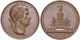 Austria. Ferdinando I d’Asburgo-Lorena imperatore del S.R.I. (1835-1848). Medaglia 1846 (Vienna) AE gr 63,69 Ø 49 mm. Opus: Konrad Lange. Per la costr...