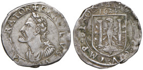 Francia. Città libera di Besançon. Emissioni a nome di Carlo V d’Asburgo imperatore. Testone 1624 AG gr. 8,17. KM 25. BB