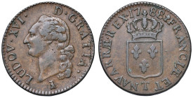 Francia. Luigi XVI (1774-1792). Soldo 1788-T (Nantes) CU gr. 10,45. Duplessy 1714. Buon BB