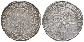 Germania. Lubecca. Città imperiale. Tallero 1549 AG gr. 28,80. Davenport 9405. Screpolature del metallo, altrimenti BB/Buon BB